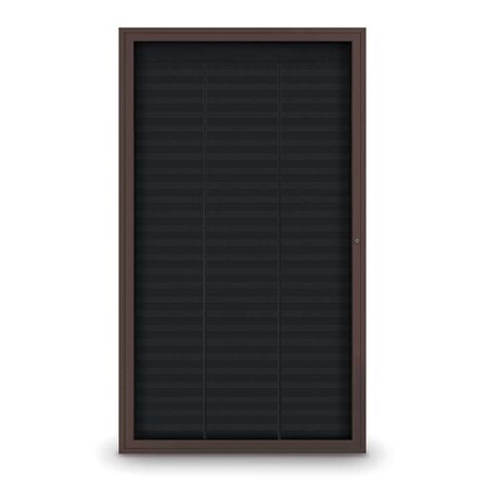 United Visual Products Outdoor Enclosed Combo Board, 72"x36", Satin Frame/Blue & Surf UVCB7236OD-BLUE-SURF